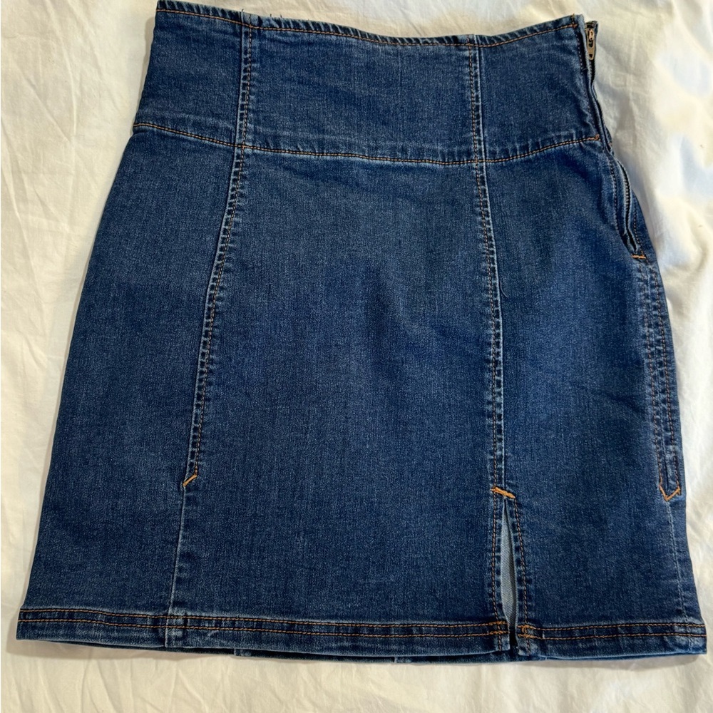 Free people denim skirt